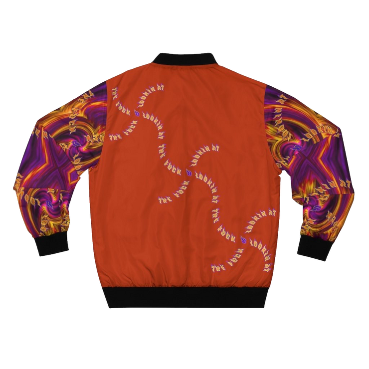 Hot Orange Fusion Bomber Jacket